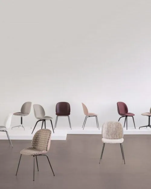 GUBI BEETLE chair, front upholstered, wood base - Image 3