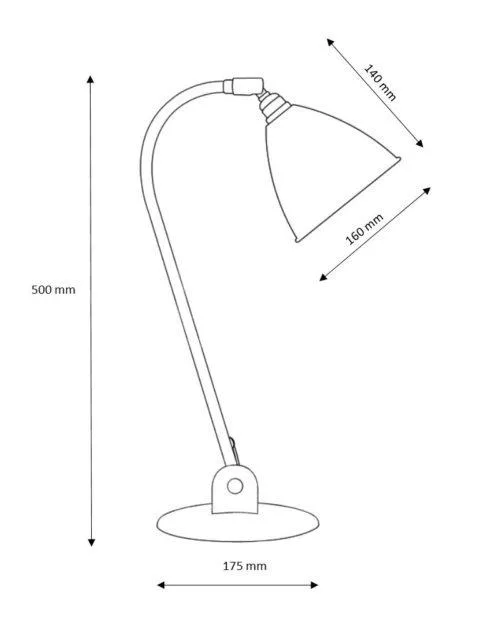 GUBI BESTLITE BL2 table lamp, brass/white opal glass - Image 6