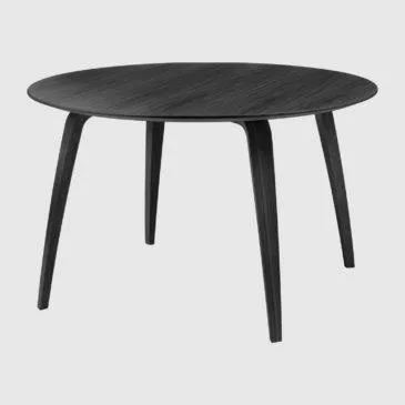 GUBI dining table, Ø120 cm, black