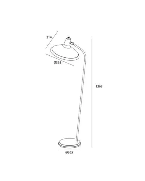 GUBI G-10 floor lamp, black/brass - Image 3