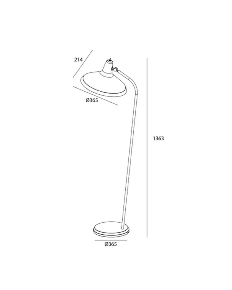 GUBI G-10 floor lamp, black/brass - Image 3