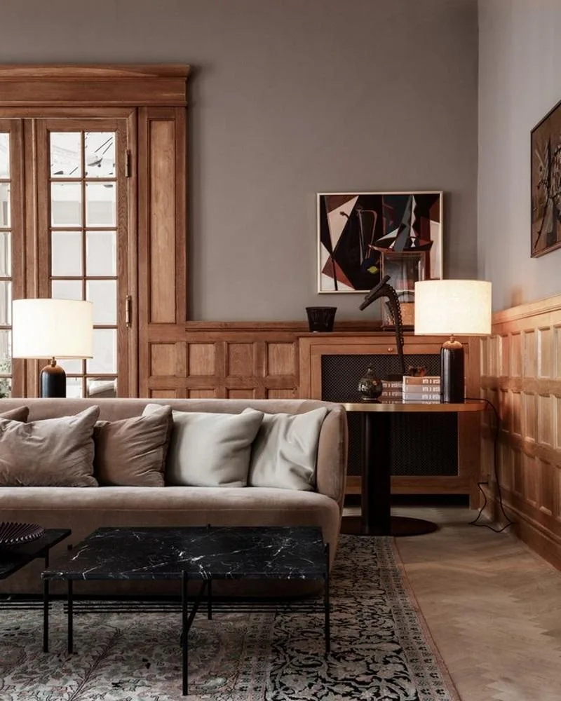 GUBI GRAVITY table lamp small, grey marble / canvas - Image 2