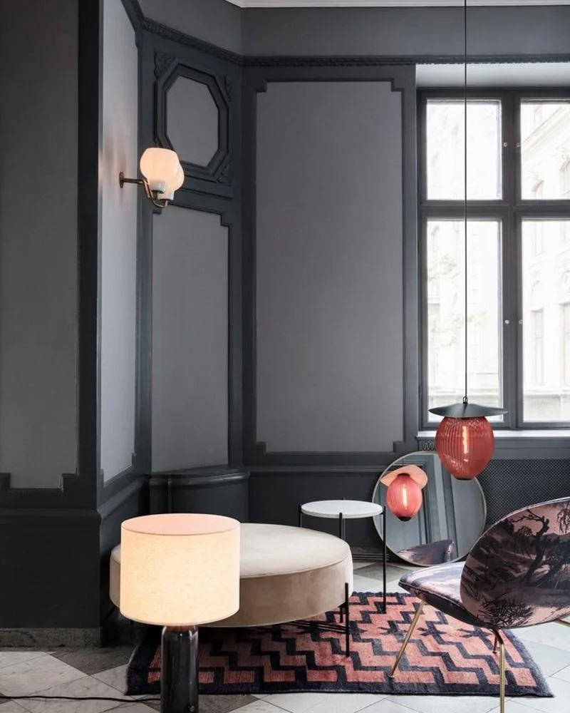 GUBI GRAVITY table lamp small, grey marble / canvas - Image 3