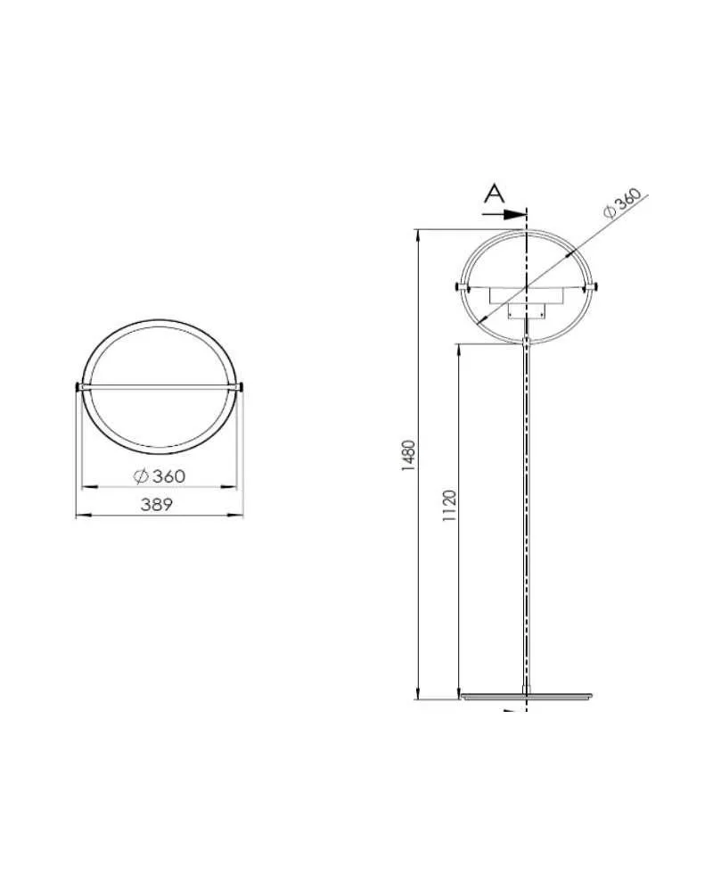 GUBI MULTI-LITE -lattiavalaisin, valkoinen/messinki - Image 4