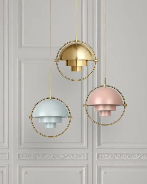 GUBI MULTI-LITE pendant, pink/brass - Image 3