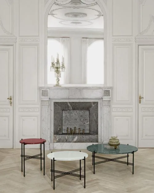 GUBI TS coffee table Ø55 cm, white marble / black - Image 2