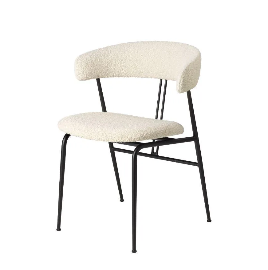 GUBI VIOLIN dining chair, fully upholstered, white