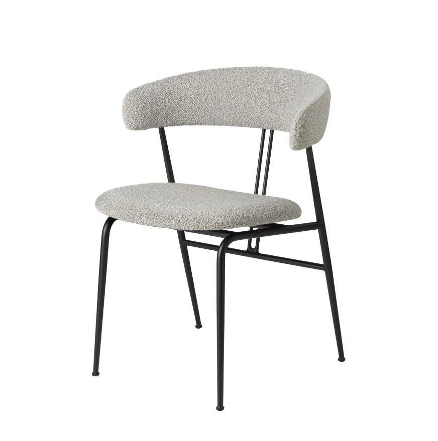 GUBI VIOLIN dining chair, fully upholstered, light grey