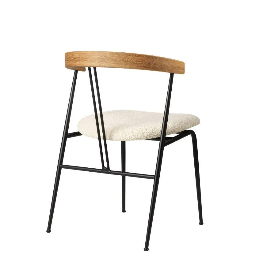 GUBI VIOLIN dining chair, seat upholstered, white/oak - Image 2