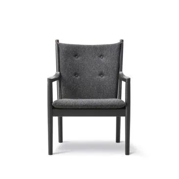 Fredericia 1788 armchair, black oak/dark grey