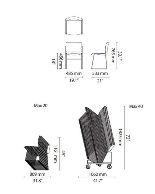 Howe 40/4 -tuoli, musta/teräs - Image 8