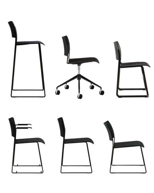 Howe 40/4 -tuoli, musta/teräs - Image 7