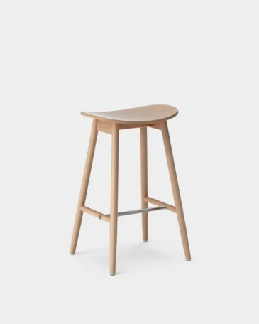 Massproductions ICHA barstool 65 cm, natural beech