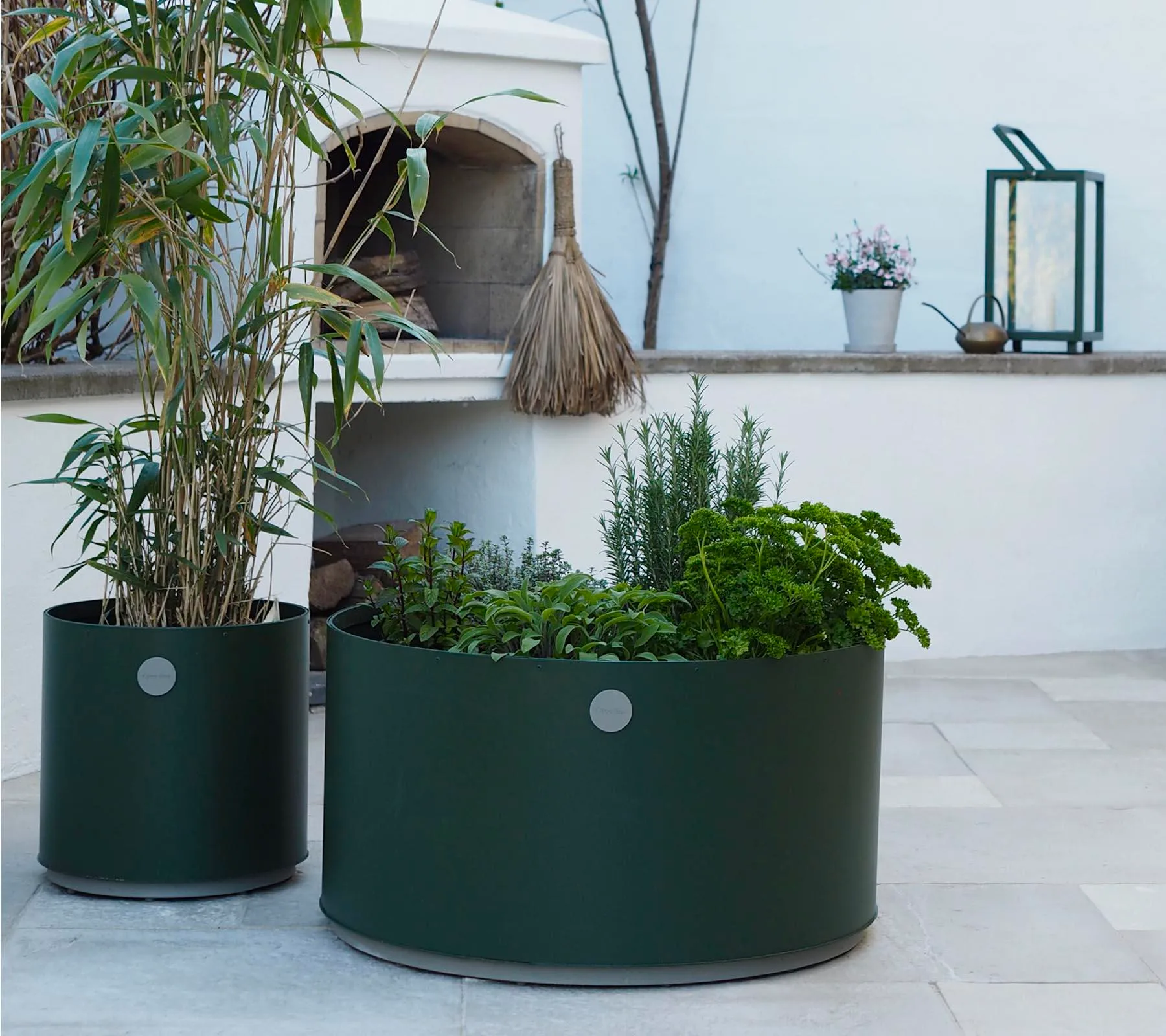 Cane-line GROW -planter Ø 75 cm, dark green - Image 3