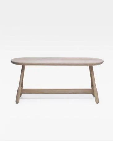 Massproductions ALBERT bench 110 cm, white oiled oak