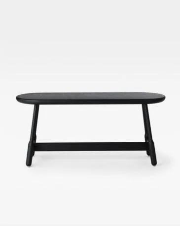 Massproductions ALBERT bench 110 cm, black stained oak