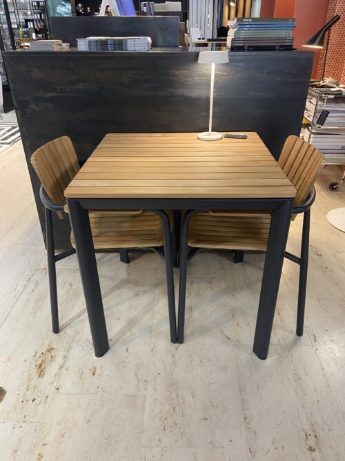 Mindo 101-ulkoruokapöytä, tummanharmaa alumiini/tiikki, outlet - Image 3