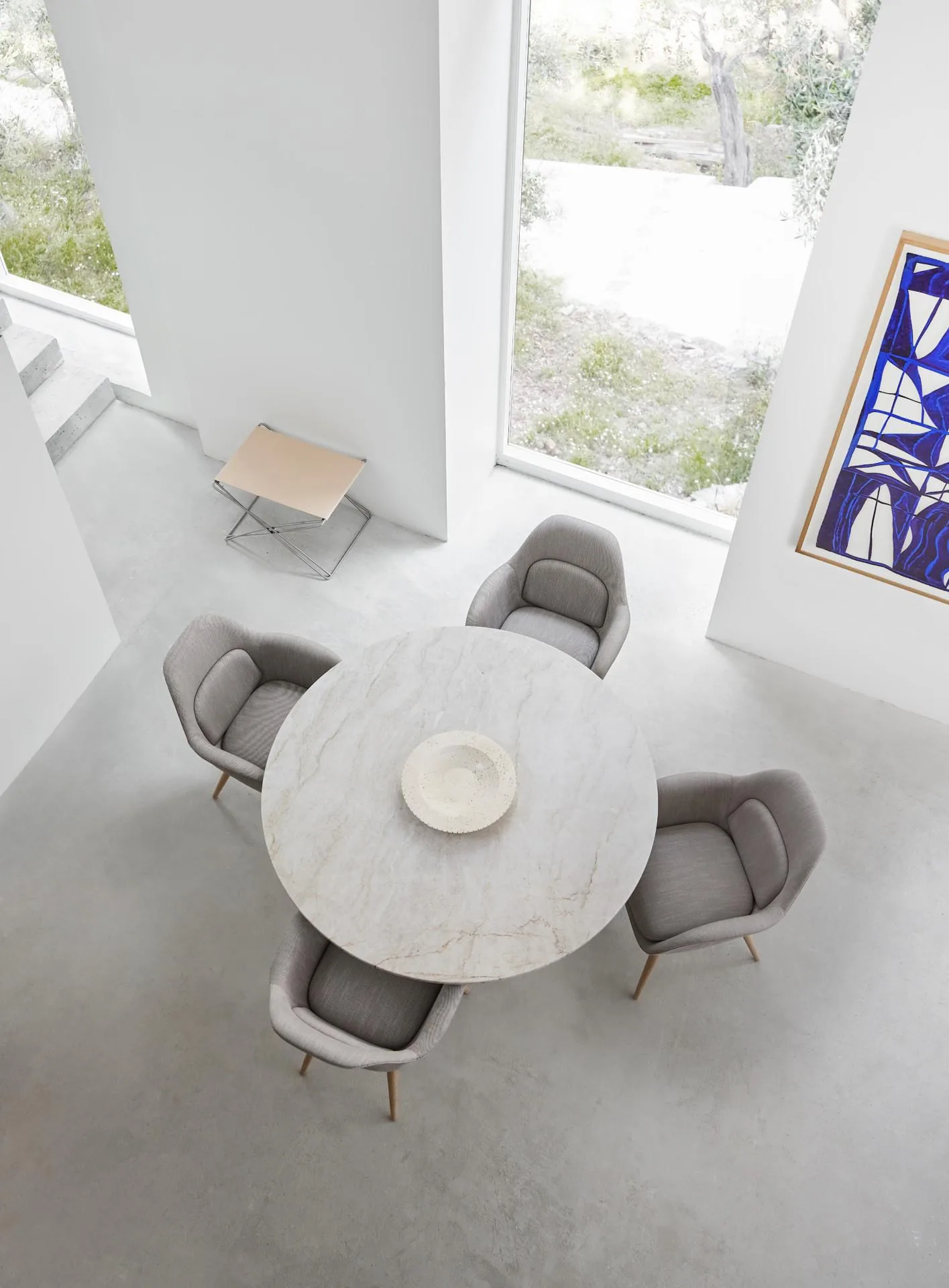 Fredericia JG -dining table, Ø 140 cm, ivory quartzite / stainless steel - Image 4