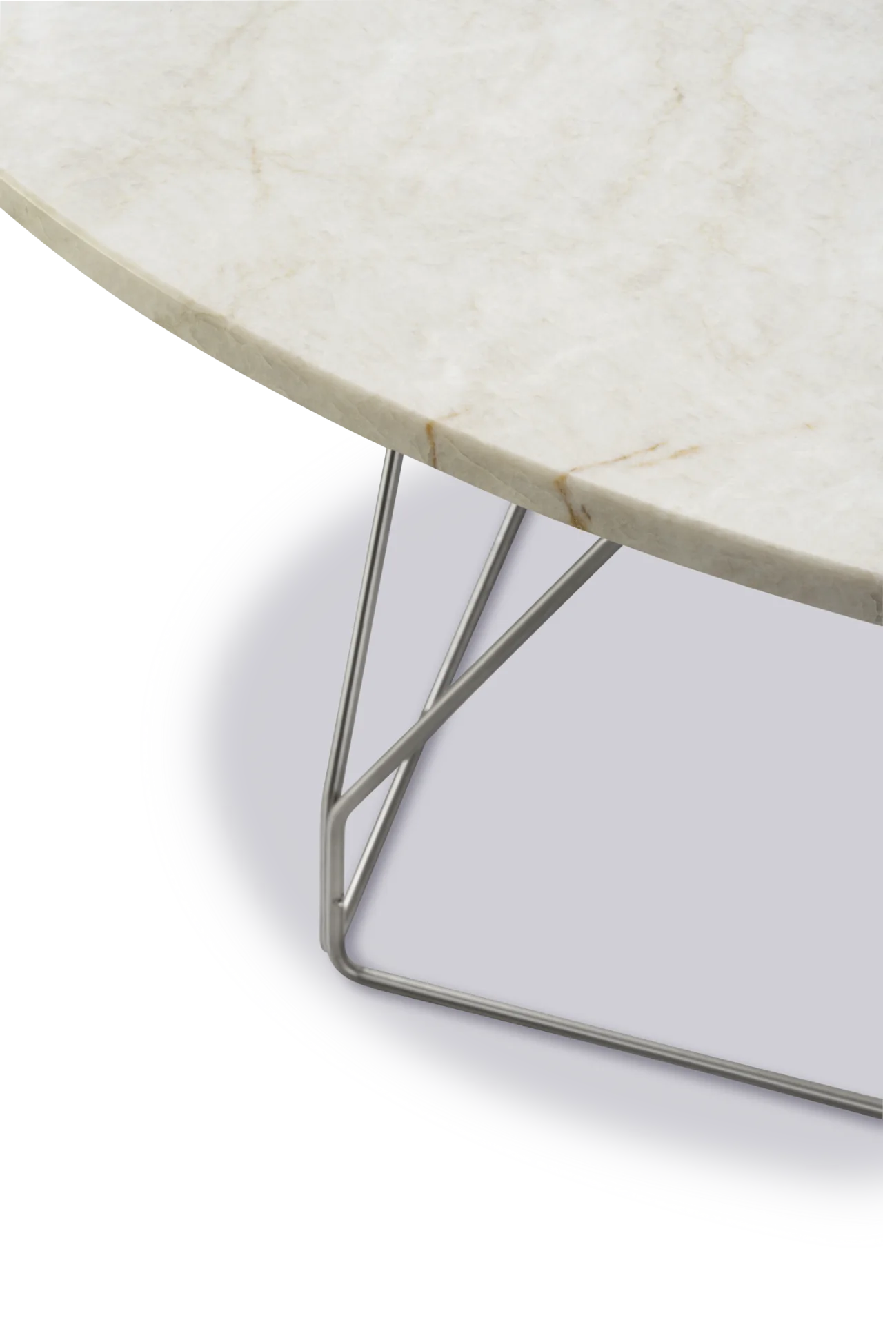 Fredericia JG -dining table, Ø 140 cm, ivory quartzite / stainless steel - Image 3