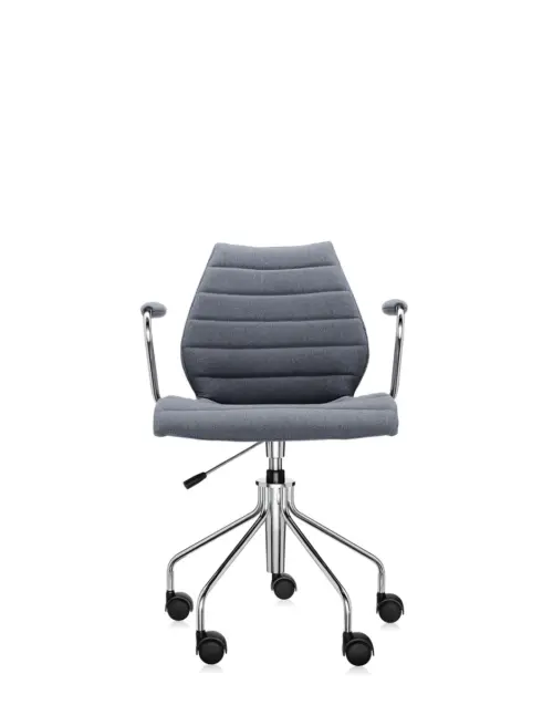 Kartell MAUI SOFT -työtuoli, kromi/harmaa, outlet