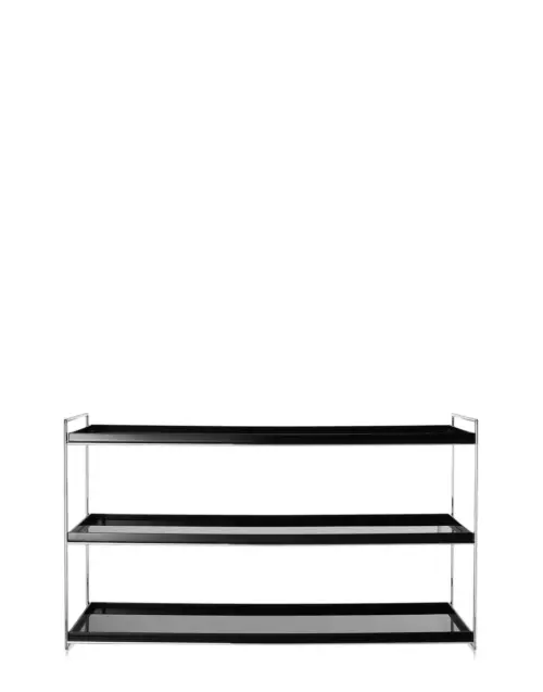 Kartell TRAYS-hylly, musta/kromi, outlet