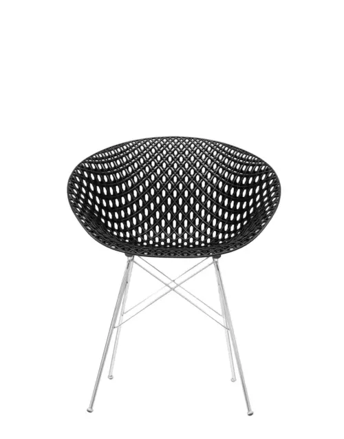 Kartell SMATRIK-tuoli, musta/kromi, outlet