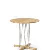 Carl Hansen E021 EMBRACE lounge table, Ø48 cm, oiled oak / stainless steel