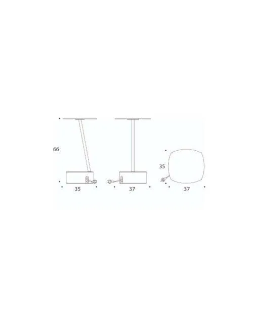Lammhults ADD CABLE -pöytä, valkoinen, 66 cm - Image 5