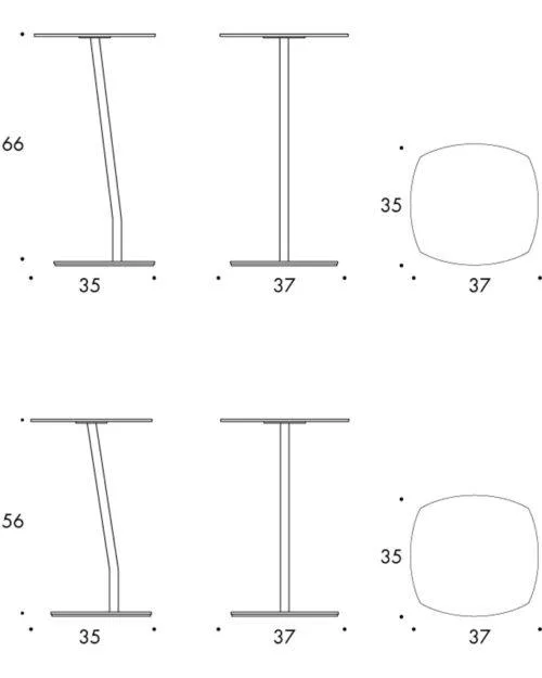 Lammhults ADD -pöytä, valkoinen, 66 cm - Image 5