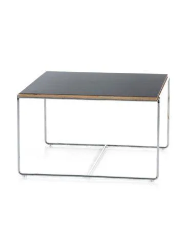 Lammhults CAJAL table, dark grey/chrome