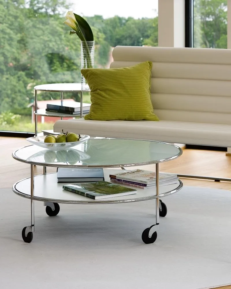 Lammhults CHICAGO table, chrome/frosted glass - Image 3