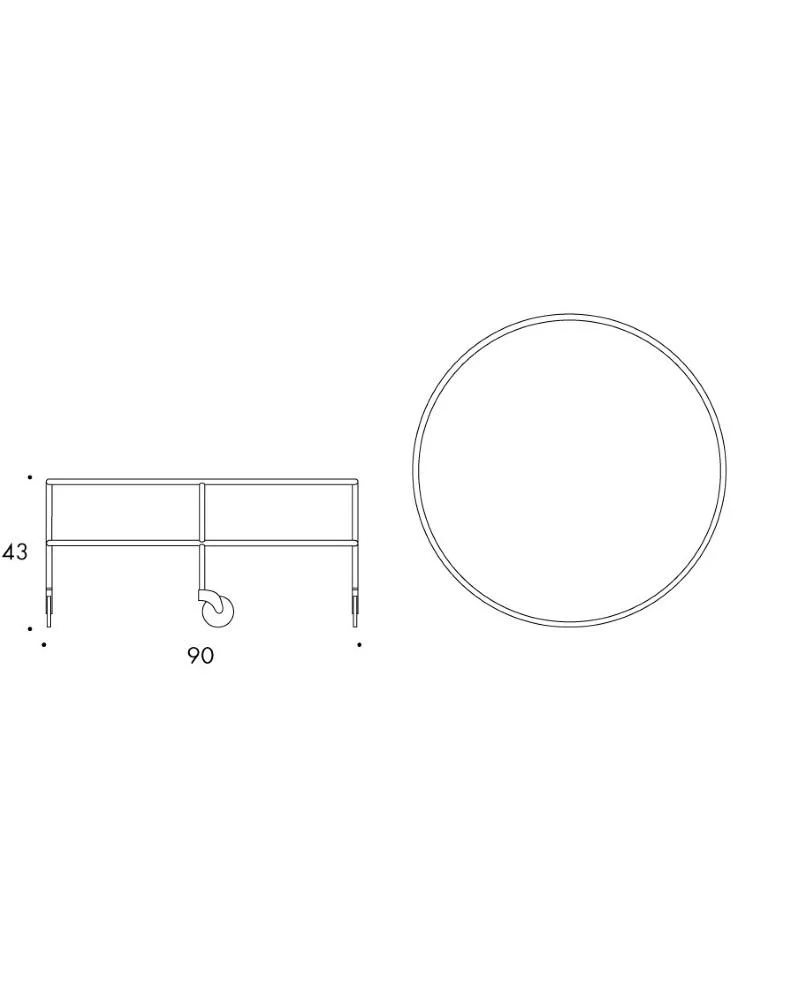 Lammhults CHICAGO table, chrome/frosted glass - Image 2