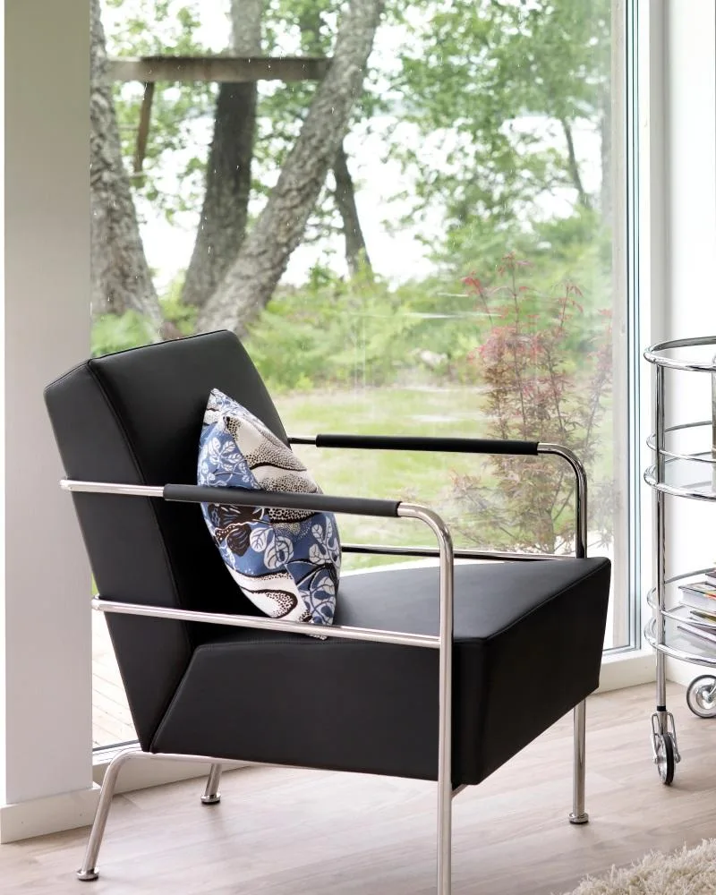 Lammhults CINEMA -nojatuoli, musta nahka - Image 2