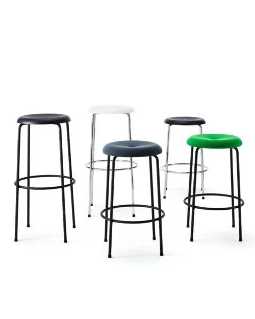 Lammhults TABURETT bar stool, blue-grey / black - Image 3