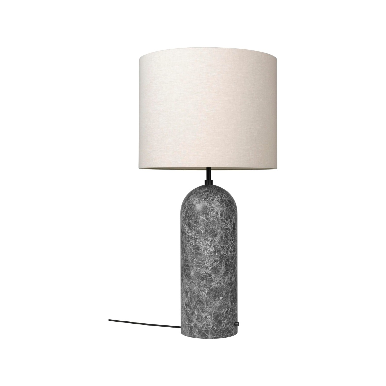 GUBI GRAVITY XL -floor lamp low, grey marble / canvas