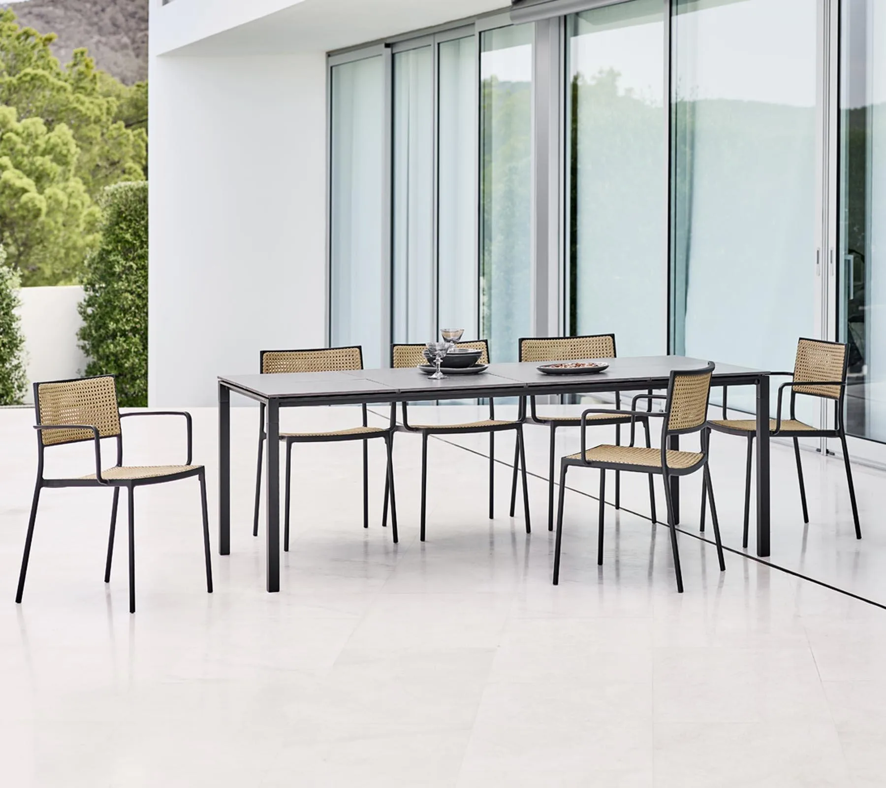 Cane-line LESS chair, natural/dark grey - Image 2