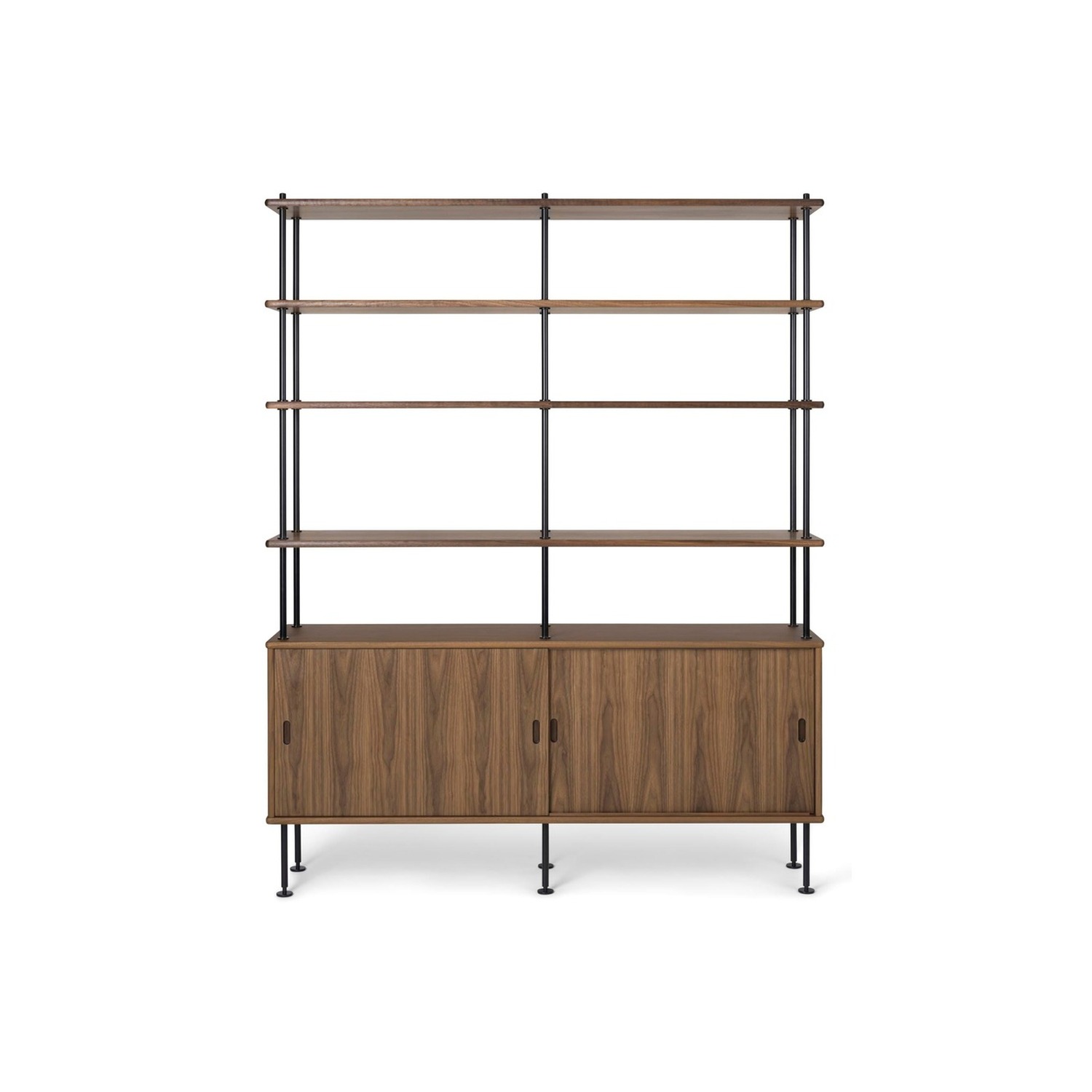 Carl Hansen BM0253 shelving system with cabinet, oiled walnut
