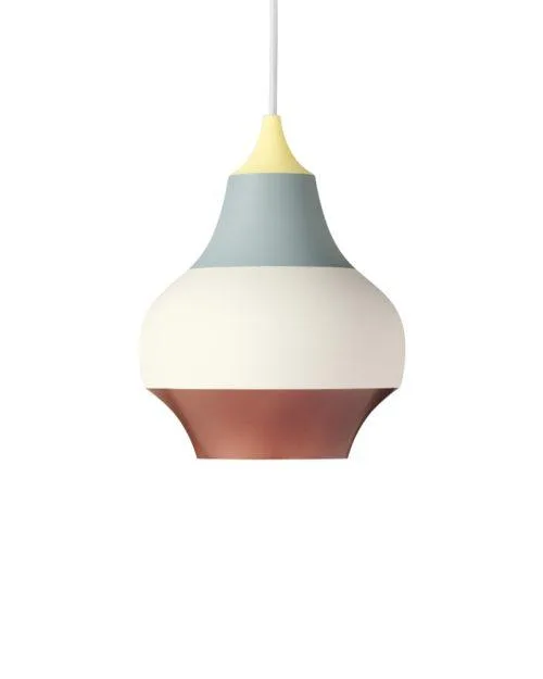 Louis Poulsen CIRQUE -riippuvalaisin Ø22 cm, keltainen yläosa