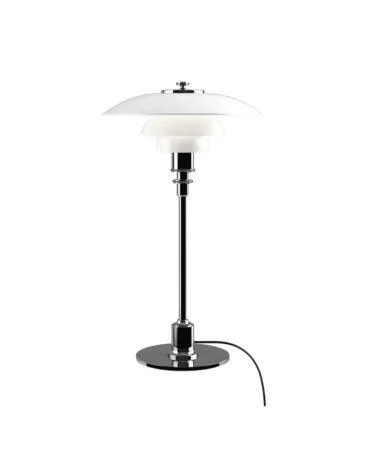 Louis Poulsen PH 2/1 -pöytävalaisin, kiiltokromattu