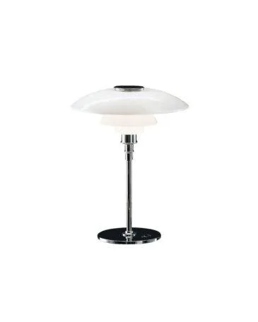 Louis Poulsen PH 4½-3½ -pöytävalaisin, kiiltokromattu