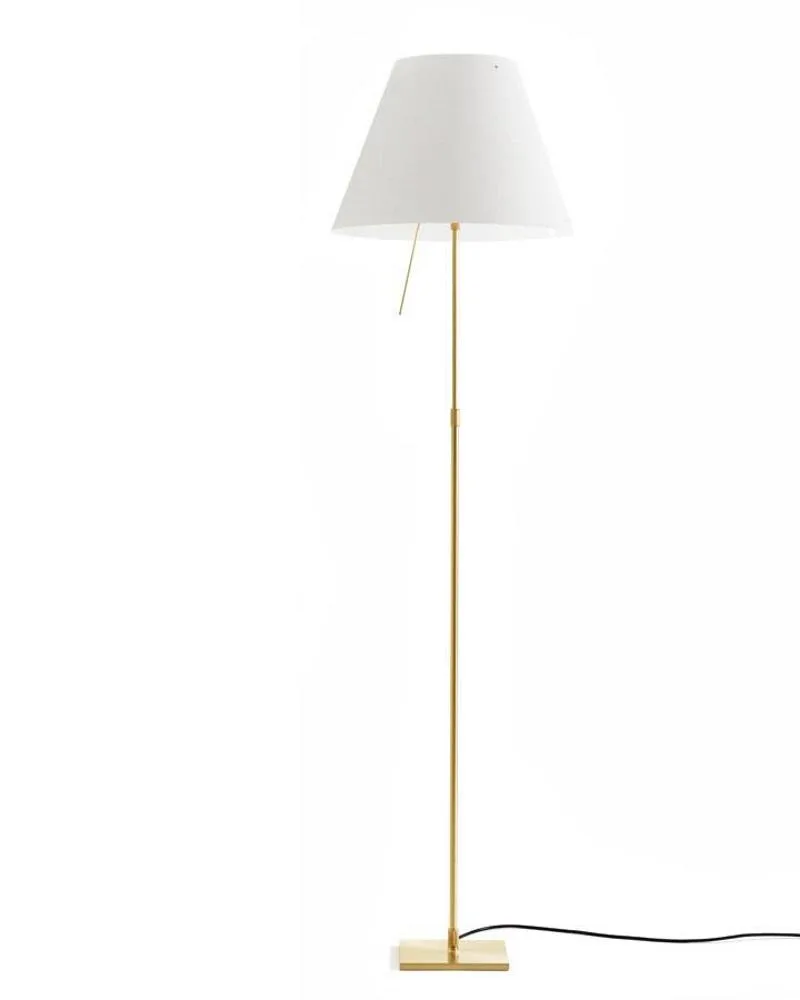 Luceplan COSTANZA -lattiavalaisin, messinki/valkoinen