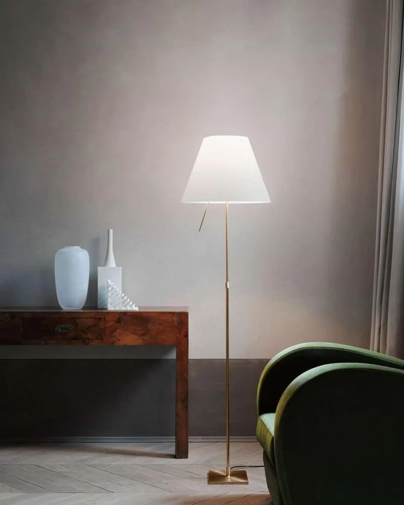 Luceplan COSTANZA -lattiavalaisin, messinki/valkoinen - Image 2