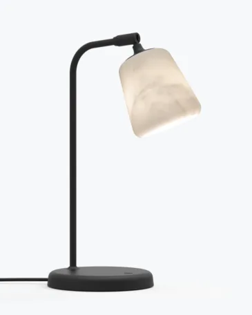 New Works MATERIAL The Black Sheep Edition -pöytävalaisin, valkoinen marmori