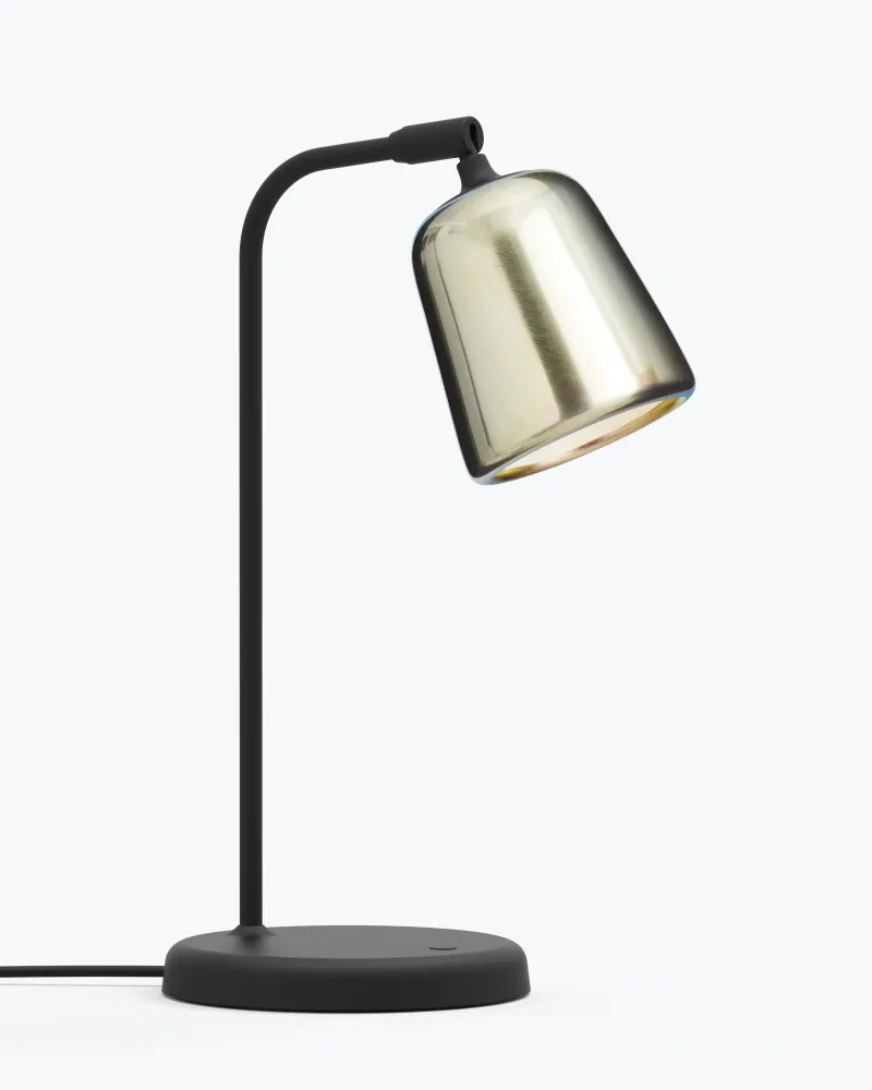 New Works MATERIAL -pöytävalaisin, keltainen teräs