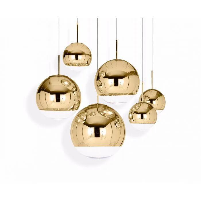 Tom Dixon MIRROR BALL LED -riippuvalaisin, kulta, Ø25 cm - Image 2