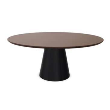 Andreu World REVERSE CONFERENCE table, Ø170 cm, black/dark oak ME14003