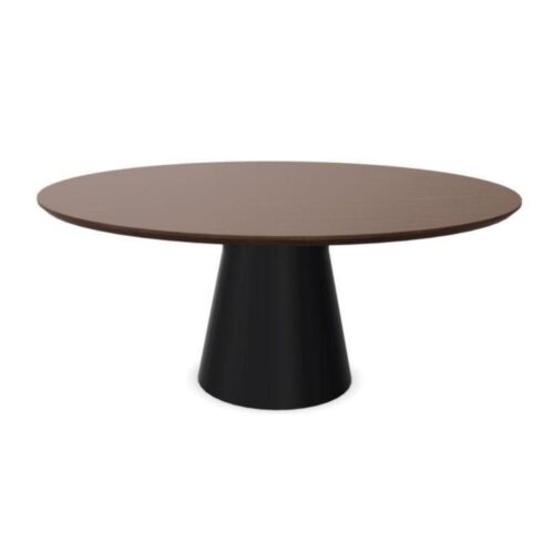 Andreu World REVERSE CONFERENCE table, Ø170 cm, black/dark oak ME14003