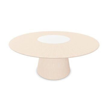 Andreu World REVERSE WOOD -table, Ø180 cm, light ash/white ME15501