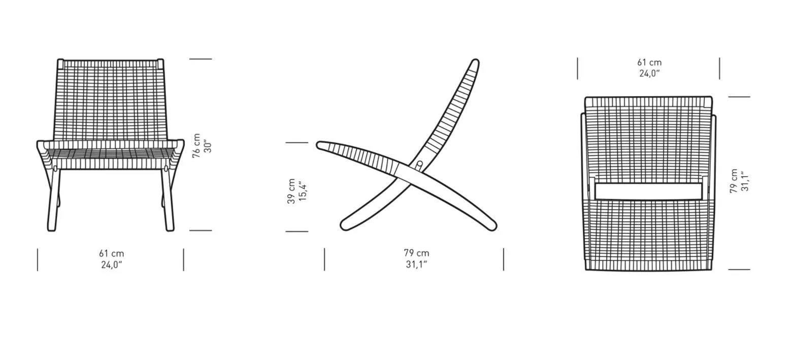 Carl Hansen MG501 lounge chair, soaped oak / black webbing - Image 9
