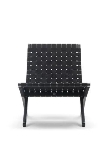 Carl Hansen MG501 lounge chair, black oak / black webbing